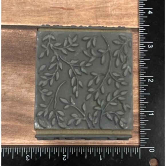 2002 STAMPENDOUS TC51 FOLIATE QUAD CUBE WOOD MOUNTED RUBBER STAMP LEAF PLANT - Picture 6 of 6